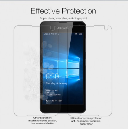 Защитная пленка на экран Microsoft Lumia 650 Nillkin Crystal