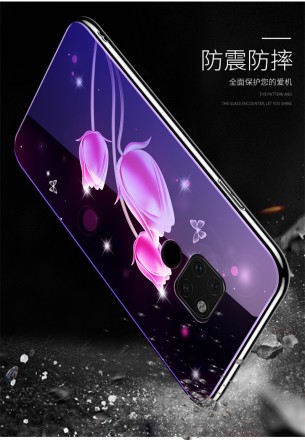 ТПУ накладка Violet Glass для Huawei Mate 20 Pro