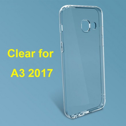 Ультратонкая ТПУ накладка Crystal для Samsung A320F Galaxy A3 (2017) (прозрачная)