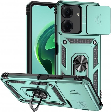 TPU+PC чехол Gate Ring Plaza (с защитой камеры) для Xiaomi Redmi 13C