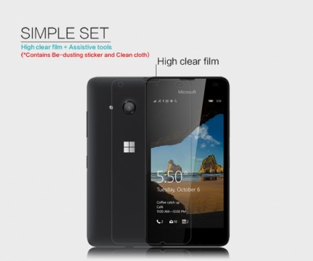 Защитная пленка на экран Microsoft Lumia 550 Nillkin Crystal