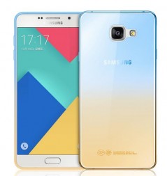 Ультратонкий ТПУ чехол Crystal UA для Samsung A510F Galaxy A5 (2016) (сине-желтый)