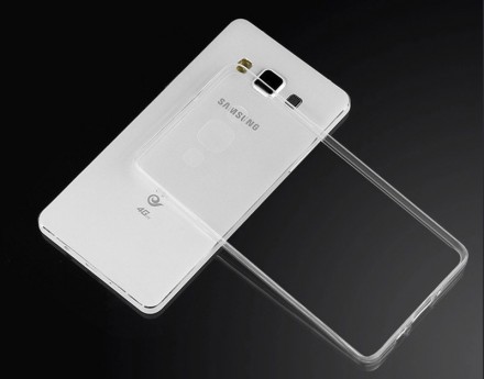 Ультратонкая ТПУ накладка Crystal для Samsung E500H Galaxy E5 (прозрачная)