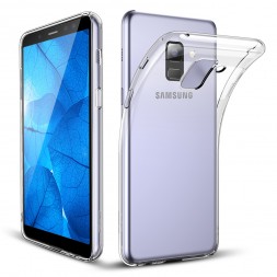 Ультратонкая ТПУ накладка Crystal для Samsung Galaxy A8 2018 A530F (прозрачная)