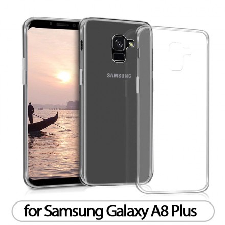 Ультратонкая ТПУ накладка Crystal для Samsung Galaxy A8 Plus 2018 A730F (прозрачная)