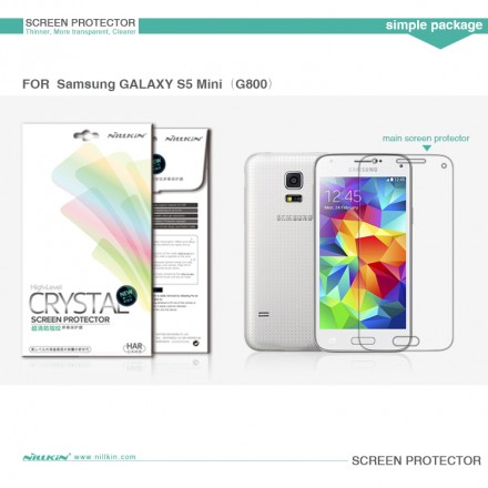 Защитная пленка на экран Samsung G800 Galaxy S5 mini Nillkin Crystal