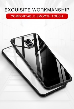 ТПУ накладка Glass для Samsung Galaxy J8 Plus 2018