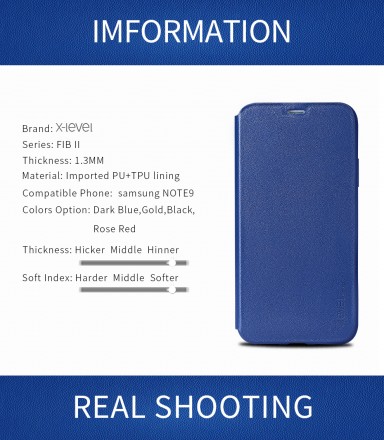 Чехол-книжка X-level FIB Color Series для Samsung Galaxy Note 9