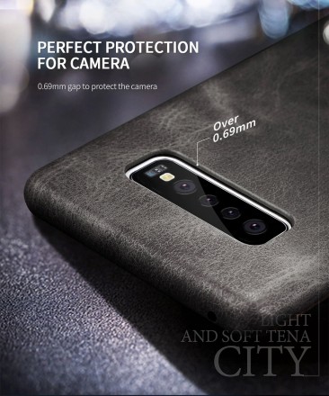 Кожаная накладка X-Level Vintage Series для Samsung Galaxy S10 Plus G975F