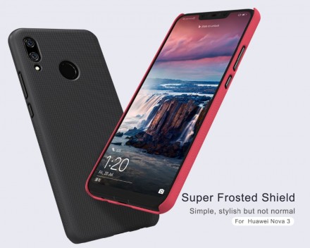 Пластиковая накладка Nillkin Super Frosted для Huawei Nova 3 (+ пленка на экран)