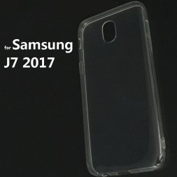 Ультратонкая ТПУ накладка Crystal для Samsung Galaxy J7 (2017) (прозрачная)