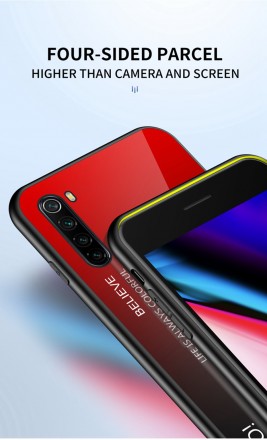 ТПУ чехол Color Glass для Xiaomi Redmi Note 8 2021