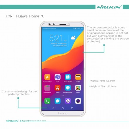 Защитная пленка на экран Huawei Y7 Prime 2018 Nillkin Crystal