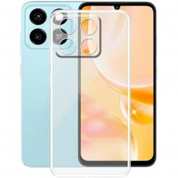 TPU чехол Prime Crystal Full Camera 1.5 mm для ZTE Blade A55