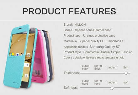 Чехол (книжка) Nillkin Sparkle для Samsung G930F Galaxy S7