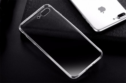 Ультратонкая ТПУ накладка Crystal для iPhone 8 Plus (прозрачная)