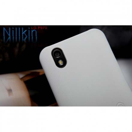 Пластиковая накладка Nillkin Super Frosted для LG P970 Optimus black (+ пленка на экран)