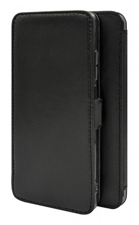 Чехол (книжка) из натуральной кожи Estenvio Leather Book на Xiaomi Poco M6 Pro (без функции подставки)