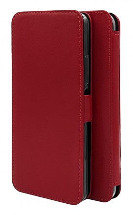 Чехол (книжка) из натуральной кожи Estenvio Leather Book на Xiaomi Poco M6 Pro (без функции подставки)
