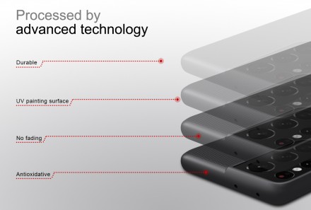 Пластиковый чехол Nillkin Super Frosted для Samsung Galaxy S21 Ultra