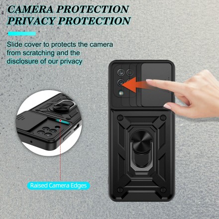 TPU+PC чехол Gate Ring Plaza (с защитой камеры) для Samsung Galaxy A12 Nacho A127F