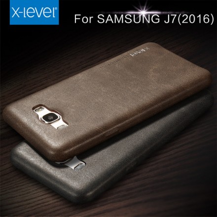 Кожаная накладка X-Level Vintage Series для Samsung J710 Galaxy J7 (2016)