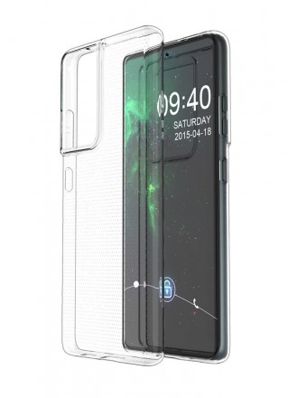 Прозрачный ТПУ чехол Transparent 1.0 для Samsung Galaxy S21 Ultra