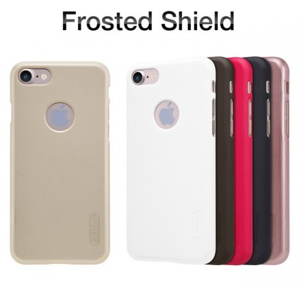 Пластиковая накладка Nillkin Super Frosted для iPhone SE (2020) (+ пленка на экран)