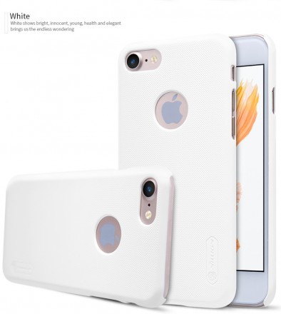 Пластиковая накладка Nillkin Super Frosted для iPhone SE (2020) (+ пленка на экран)