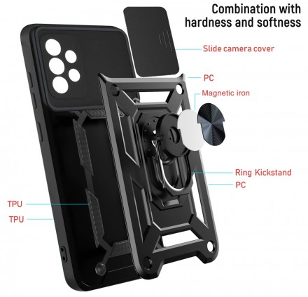 TPU+PC чехол Gate Ring Plaza (с защитой камеры) для Samsung Galaxy A32