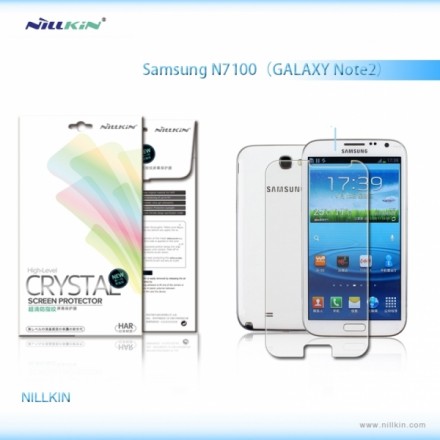 Защитная пленка на экран Samsung N7100 Galaxy Note 2  Nillkin Crystal
