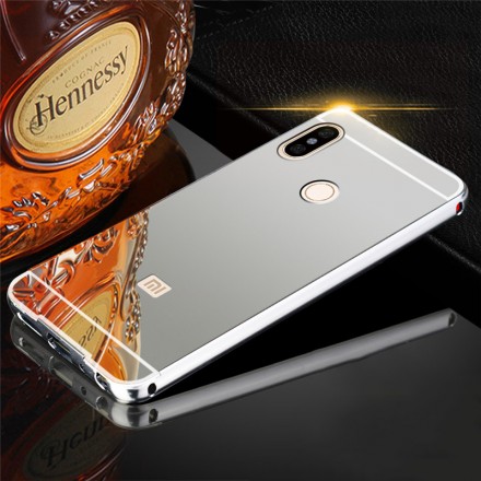 Металлический бампер с зеркальной крышкой для Xiaomi Redmi Note 5 Pro