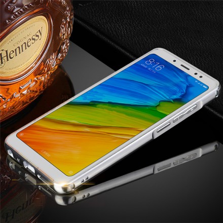 Металлический бампер с зеркальной крышкой для Xiaomi Redmi Note 5 Pro