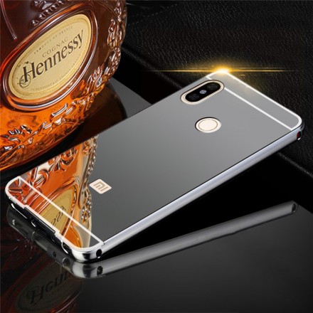Металлический бампер с зеркальной крышкой для Xiaomi Redmi Note 5 Pro