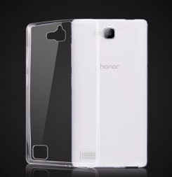 Ультратонкая ТПУ накладка Crystal для Huawei Honor 3C (прозрачная)