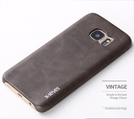 Кожаная накладка X-Level Vintage Series для Samsung G935F Galaxy S7 Edge