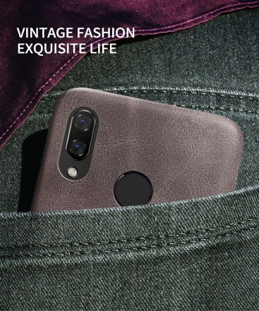 Кожаный чехол накладка X-Level Vintage Series для Xiaomi Redmi Note 7 Pro