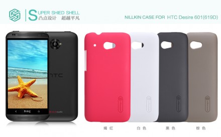 Пластиковая накладка Nillkin Super Frosted для HTC Desire 601 (+ пленка на экран)