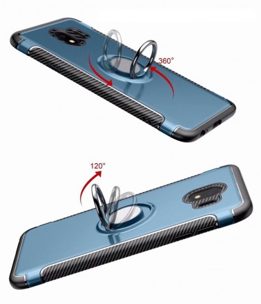 Накладка Strips Ring Texture для Samsung Galaxy J4 2018 J400 (c подставкой)
