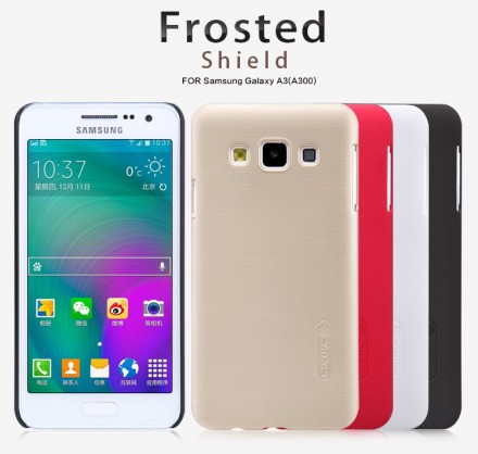Пластиковая накладка Nillkin Super Frosted для Samsung A300H Galaxy A3 (+ пленка на экран)