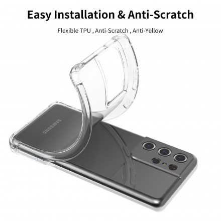Прозрачный чехол Crystal Protect для Samsung Galaxy S21 Ultra