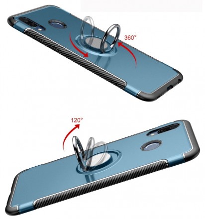 Накладка Strips Ring Texture для Huawei P Smart Plus (c подставкой)