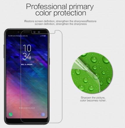 Пластиковая накладка Nillkin Super Frosted для Samsung Galaxy A8 Plus 2018 A730F (+ пленка на экран)