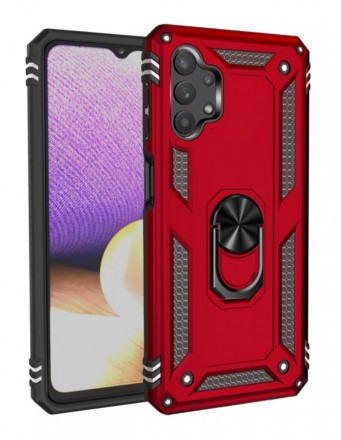 TPU+PC чехол Ring Plaza (с подставкой) для Samsung Galaxy A32