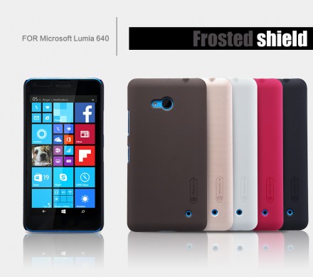 Пластиковая накладка Nillkin Super Frosted для Microsoft Lumia 640 (+ пленка на экран)