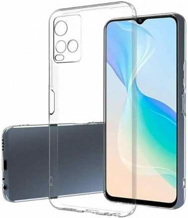 TPU чехол Prime Crystal Full Camera 1.5 mm для Vivo Y33s