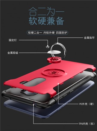 Накладка Strips Ring Texture для Xiaomi Pocophone F1 (c подставкой)