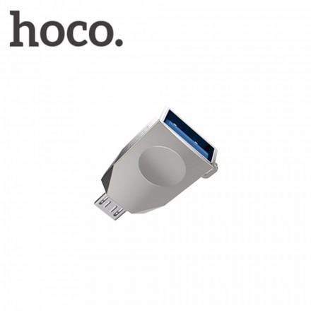 Переходник HOCO UA10 Pearl Nickel с MicroUSB на USB