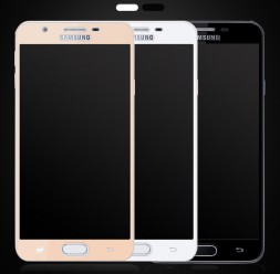 Защитное стекло с рамкой для Samsung Galaxy J7 Prime Frame 2.5D Glass