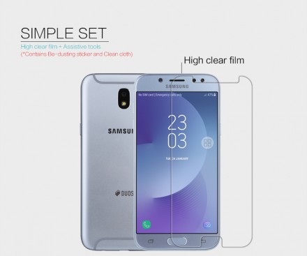 Защитная пленка на экран Samsung Galaxy J7 (2017) Nillkin Crystal